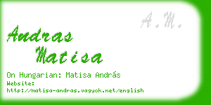 andras matisa business card