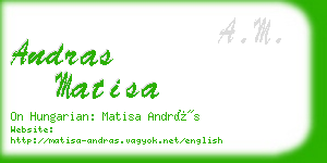 andras matisa business card